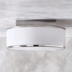 Ronda Indoor/Outdoor Polished Stainless Steel Flush Mount Light