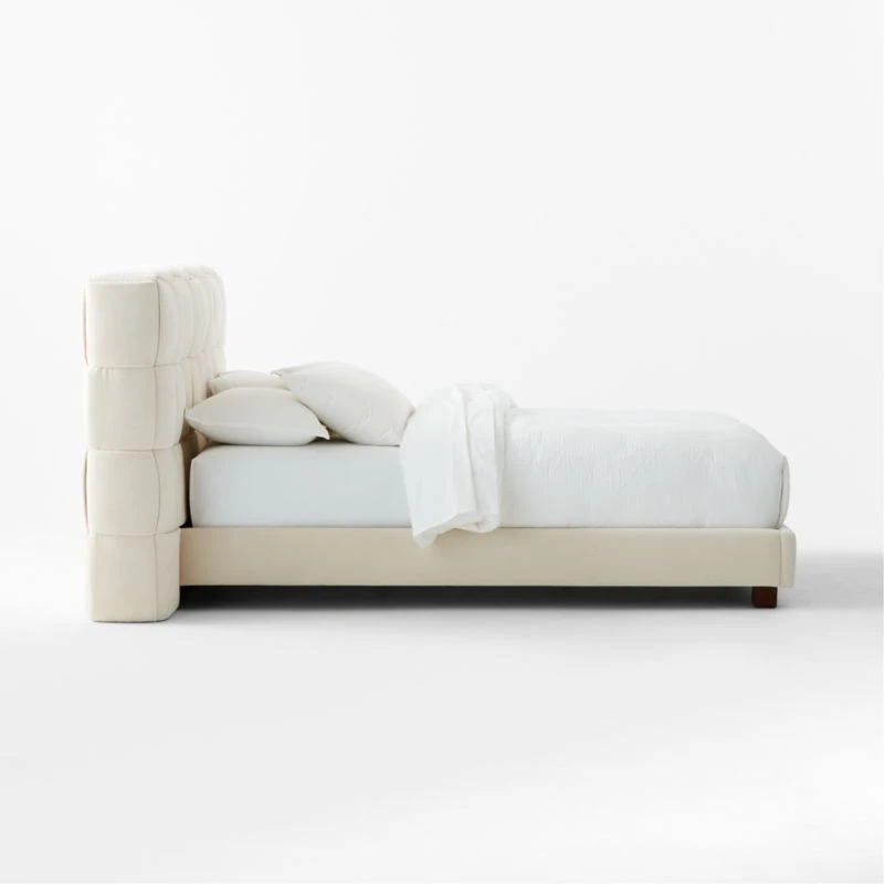 Rorke Ivory White Upholstered Queen Bed 6 Rorke Ivory White Upholstered Queen Bed - Image 4