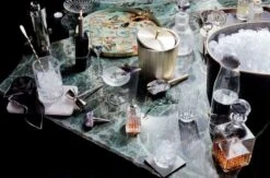 Daphne Glass Appetizer Plate Set Of 8 11 Daphne Glass Appetizer Plate Set Of 8 -Nesto Store RoseQuartzServeTrayBlkWhtCcktlNpkMR19