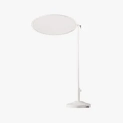 Round Sun Shade White With Base -Nesto Store RoundSunShadeWhtWPoleBaseAV2SSS21