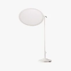 Round Sun Shade White With Base -Nesto Store RoundSunShadeWhtWPoleBaseAVSSS21