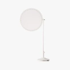 Round Sun Shade White With Base -Nesto Store RoundSunShadeWhtWPoleBaseSSS21