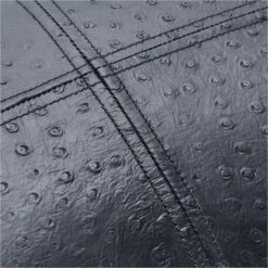 Rue Black Leather Throw Pillow With Down-Alternative Insert 18"x12" -Nesto Store RueLthrBlkPillow18X12inAV2SSF21