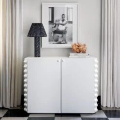 Scrunch Black And White Table Lamp -Nesto Store RuffleSprayedScrunchTableSP20 1x1