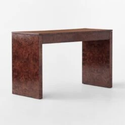 Runway 2-Drawer Burl Wood Desk -Nesto Store RunwayBurlwoodDesk3QBSSF21