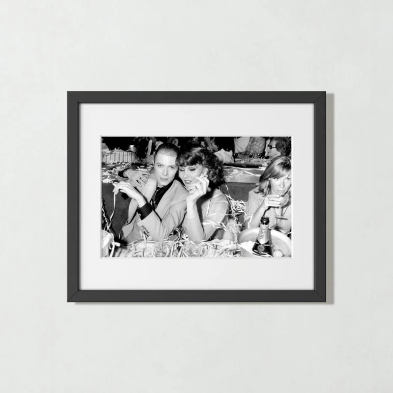 'David Bowie And Romy Haag' Photographic Print In Black Frame 21.5"x17.5" 3 'David Bowie And Romy Haag' Photographic Print In Black Frame 21.5"x17.5"