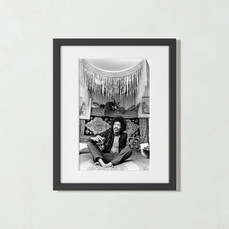 'Jimi Hendrix, 1969' Photographic Print In Black Frame 21.5"x17.5" 3 'Jimi Hendrix, 1969' Photographic Print In Black Frame 21.5"x17.5"
