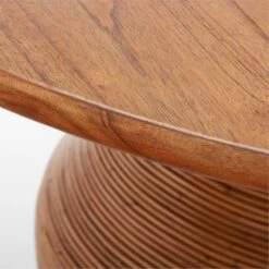 Salamina Rattan-Wrapped Round Wood Dining Table -Nesto Store SalaminaRttnRndDnngTableAVSSF22