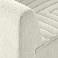 Salon 6-Piece L-Shaped Ivory White Chenille Sectional Sofa -Nesto Store Salon6pcIvorySectAVSSF22