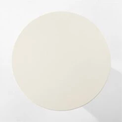 Sannois Round Lacquered Linen White Dining Table -Nesto Store SannoisLcqrdLnDnngTableTOPSSS22