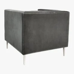 Savile Tufted Chair Luca Storm -Nesto Store SavileStormVelvetChair3QBF19