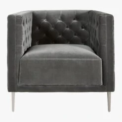Savile Tufted Chair Luca Storm -Nesto Store SavileStormVelvetChairSOF19