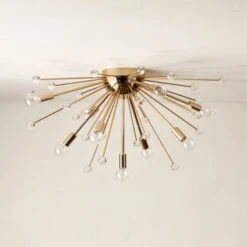 Scoppiare Polished Champagne Flush Mount Light