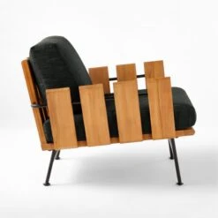 Seahaven Teak Outdoor Lounge Chair With Coal Perennials® Cushions 13 Seahaven Teak Outdoor Lounge Chair With Coal Perennials® Cushions -Nesto Store SeahavenCoalLoungeChairSDSSS22