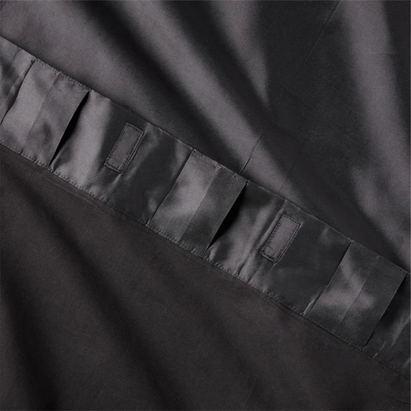 Seda Black Dupioni Silk Window Curtain Panel 48''x84'' 7 Seda Black Dupioni Silk Window Curtain Panel 48''x84'' - Image 5