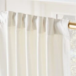 Seda Warm White Dupioni Silk Window Curtain Panel 48"x84" -Nesto Store SedaSilkDpnIvoryPnl96inAV3SHF21