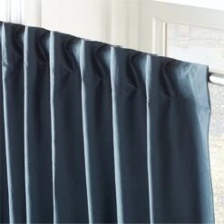 Seda Deep Blue Dupioni Silk Window Curtain Panel 48"x84" 10 Seda Deep Blue Dupioni Silk Window Curtain Panel 48"x84" -Nesto Store SedaSlkDpBlueCrtnPnl96inAV2SHF22
