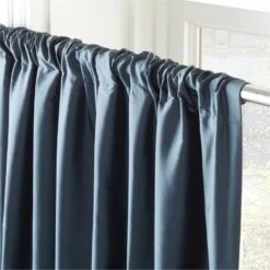 Seda Deep Blue Dupioni Silk Window Curtain Panel 48"x84" 9 Seda Deep Blue Dupioni Silk Window Curtain Panel 48"x84" -Nesto Store SedaSlkDpBlueCrtnPnl96inAV3SHF22