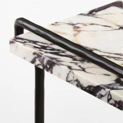 Sefro Marble And Metal Side Table -Nesto Store SefroBrnMrblNMtlSdTableAVSSF22