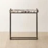 Sefro Marble And Metal Side Table -Nesto Store SefroBrnMrblNMtlSdTableSHF22