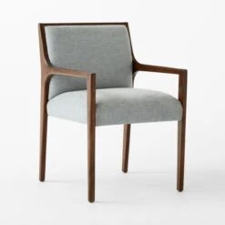 Segur Light Blue Upholstered Dining Armchair 10 Segur Light Blue Upholstered Dining Armchair -Nesto Store SegurBclArmchairWalnut3QSSS23