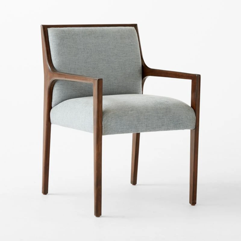 Segur Light Blue Upholstered Dining Armchair 5 Segur Light Blue Upholstered Dining Armchair - Image 3