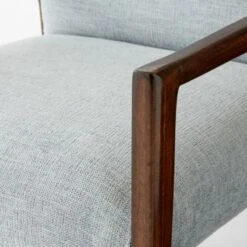 Segur Light Blue Upholstered Dining Armchair 13 Segur Light Blue Upholstered Dining Armchair -Nesto Store SegurBclArmchairWalnutAVSSS23