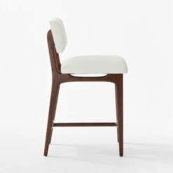 Selby White Upholstered Counter Stool -Nesto Store SelbySnowCounterStoolSDSSF22