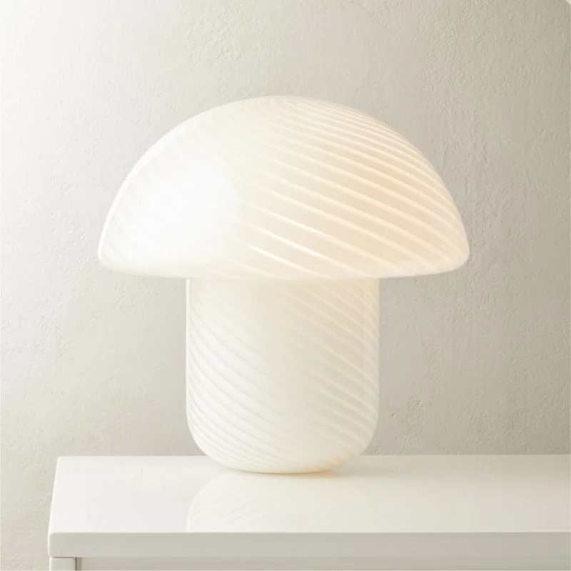 Senza White Glass Table Lamp 4 Senza White Glass Table Lamp - Image 2