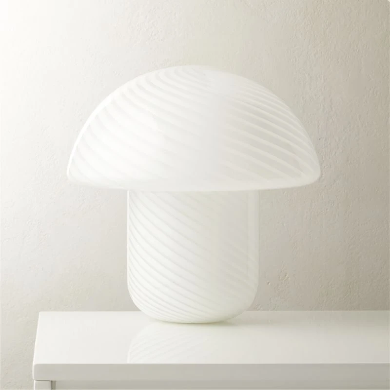Senza White Glass Table Lamp 3 Senza White Glass Table Lamp