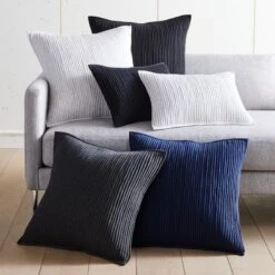 Sequence Navy Throw Pillow With Down-Alternative Insert 20" -Nesto Store SequencePillowGroupFHF21 2