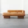 Serafin Brown Leather Daybed -Nesto Store SerafinLthrDaybedDktHrvstSHF20 1x1