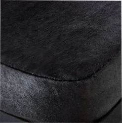 Serpette Black Cowhide Stool -Nesto Store SerpetteBlkCowhideStoolAV2S19