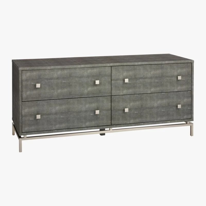 Shagreen Embossed Low Dresser 5 Shagreen Embossed Low Dresser - Image 3