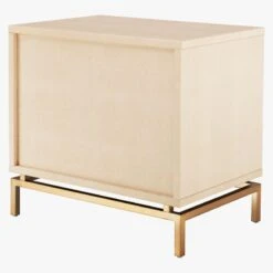2-Drawer Ivory Shagreen Nightstand -Nesto Store ShagreenEmbsdNghtstndIvry3QBS18