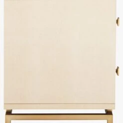 2-Drawer Ivory Shagreen Nightstand -Nesto Store ShagreenEmbsdNghtstndIvrySDS18