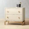 2-Drawer Ivory Shagreen Nightstand 1 2-Drawer Ivory Shagreen Nightstand -Nesto Store ShagreenEmbsdNghtstndIvrySHS18 1x1