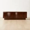 Shutter High-Gloss Walnut Wood Media Console -Nesto Store ShutterMediaCredenzaSHS23