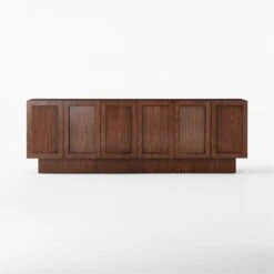Shutter High-Gloss Walnut Wood Media Console 12 Shutter High-Gloss Walnut Wood Media Console -Nesto Store ShutterMediaCredenzaSOSSS23