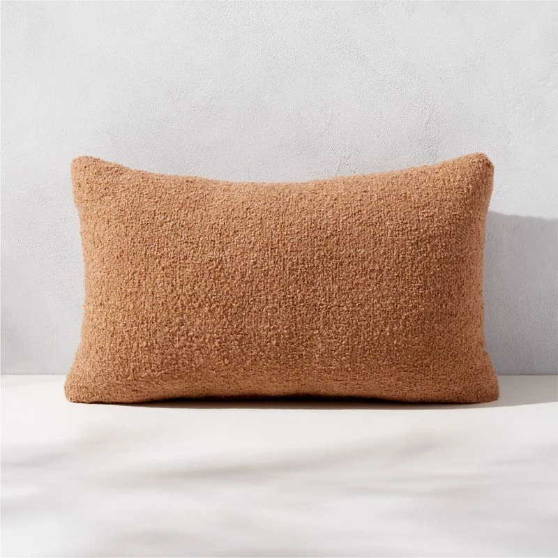 Silves Camel Brown Boucle Outdoor Throw Pillow 20x12 3 Silves Camel Brown Boucle Outdoor Throw Pillow 20x12