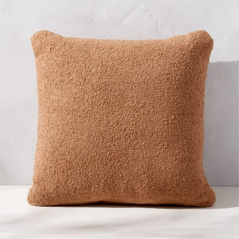 Silves Camel Brown Boucle Outdoor Throw Pillow 20'' 3 Silves Camel Brown Boucle Outdoor Throw Pillow 20''