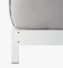 Simple White Metal California King Platform Bed 13 Simple White Metal California King Platform Bed -Nesto Store SimpleWhiteMetalBaseAVF19