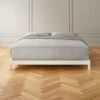 Simple White Metal California King Platform Bed -Nesto Store SimpleWhiteMetalBaseKSHF19 1x1