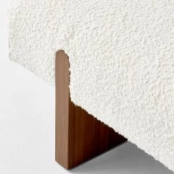 Socca White Boucle Upholstered Bench 55'' -Nesto Store SoccaBoucleBench55inAVSSS23