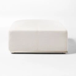 Sonya Outdoor Ottoman With Neutral Sunbrella® Cushions -Nesto Store SonyaOttomanSDSSS23