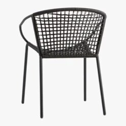 Sophia Black Outdoor Dining Armchair -Nesto Store SophiaDiningChairBlkR3QS15