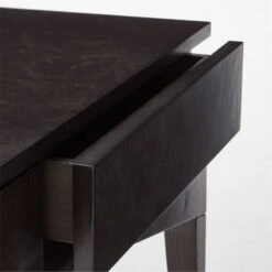 Spillo 2-Drawer Black Burl Wood Desk -Nesto Store SpilloBurlWoodDeskAVSSF22