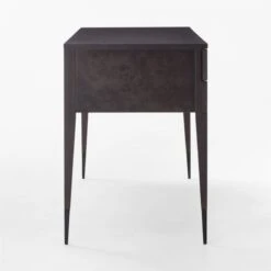 Spillo 2-Drawer Black Burl Wood Desk -Nesto Store SpilloBurlWoodDeskSDSSF22