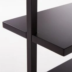 Stairway Wide Black Metal Wall Mount Bookshelf 96'' -Nesto Store Stairway96inWdShelvesBlkAVSSF21