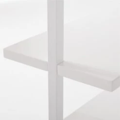 Stairway Wide White Metal Wall Mount Bookshelf 96'' -Nesto Store Stairway96inWdShelvesWhtAVSSF21